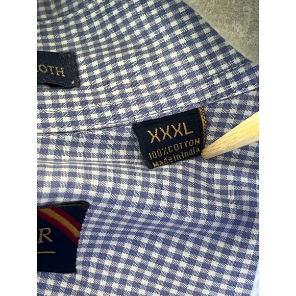 Elegant Blue Dress Shirt by F.A. MacCauler 3XL blue and white - Picture 11 of 14